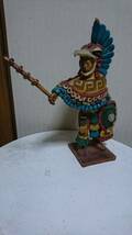 メキシコ　置物　ウィツィロポチトリ アステカ神話　人形 約42.5㎝　陶器オブジェ_画像1