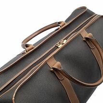 ダンヒル dunhill ボストンバッグ 旅行カバン トラベルバッグ ハンドバッグ 鞄 PVC レザー チャコール系 グレージュ系 01-24022903-X_画像7