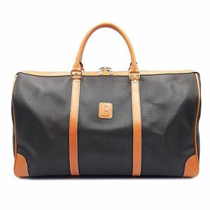 バリー BALLY ボストンバッグ 旅行カバン トラベルバッグ ハンドバッグ 鞄 Bロゴ レザー ゴールド金具 黒系 茶系 01-24022902-H