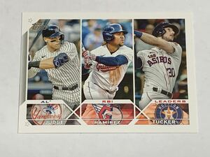 AARON JUDGE JOSE RAMIREZ KYLE TUCKER 2023 TOPPS SERIES 1 RBI LEADERS #241 YANKEES 即決