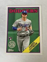 JAMES OUTMAN 2023 TOPPS UPDATE 1988 TOPPS RC INSERT DODGERS_画像1