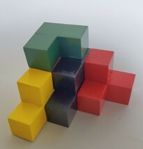 ☆知育玩具■ハンドメイドのニキーチンの「みんなの積み木」大人でも難しい(1辺9cmの立方体)_画像9