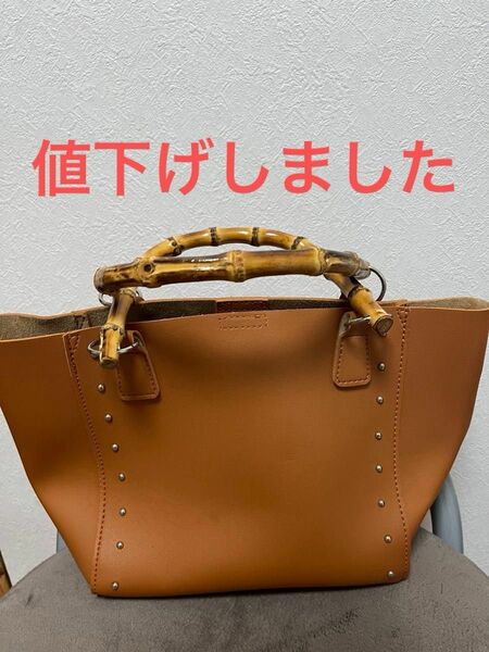 【モノコムサ】バンブーハンドルバッグ