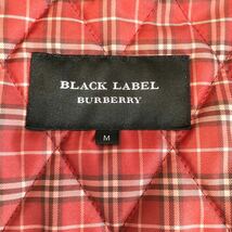 美品/Mサイズ●BURBERRY BLACK LABEL ライダース ジャケット チェック ラムレザー メンズ バーバリーブラックレーベル レッド キルティング_画像8