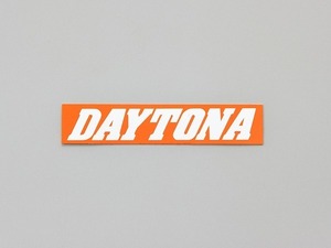 デイトナ 21262 DAYTONA ステッカー オレンジ/白(文字) 80mm×16mm 角ステッカー ロゴ シール