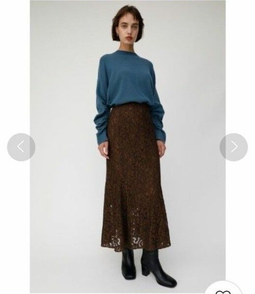 美品　MOUSSY　LACE LONG SKIRT　レースロングスカート レーススカート　ロングスカート　花柄スカート