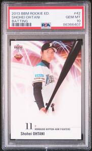 2013 BBM ルーキーエディション 大谷翔平 RC PSA 10 バッティング