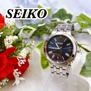 送料無料　良品　SEIKO セイコー 7B24-0BS0 電波ソーラー　メンズ　 腕時計