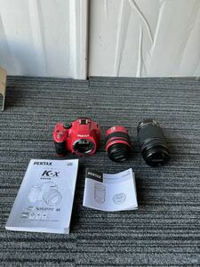 PENTAX K-X リコーデジタル一眼レフカメラ1:3.5-5.6 18-55mm AL箱説明書レンズ付属ジャンク