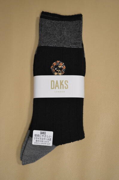 新品　未使用　タグ付き　 男性　DAKS　LONDON 　 ダックス　ロンドン　毛混ソックス　日本製　 送料無料