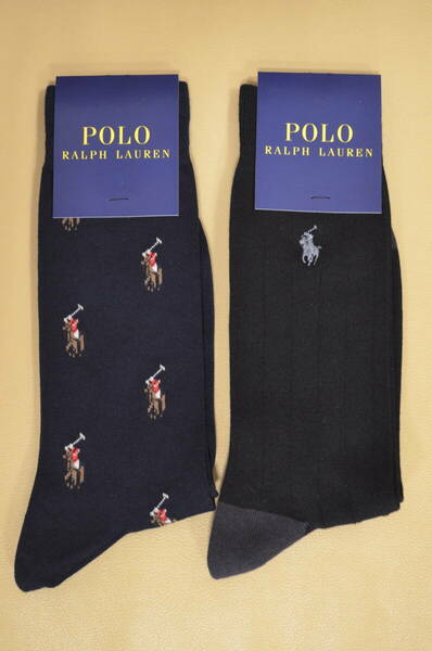 新品　未使用　タグ付き 男性 メンズ POLO RALPH LAUREN ポロラルフローレン　綿混ソックス　２足セット　送料無料