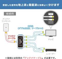 ホーリック アンテナダブル分波器 【4K8K放送(3224MHz)/BS/CS/地デジ/CATV 対応】 ケーブル4本付属 50c_画像2