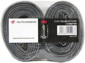 Hutchinson(ハッチンソン) チューブ 700x20-25 48仏 2本セット CV657191 ブラック