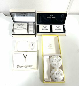 【L97676】CHANEL シャネル　Yves Saint Laurent イヴサンローラン　Nina Ricci ニナリッチ　石鹸　ソープセット　4点　箱付　経年保管品