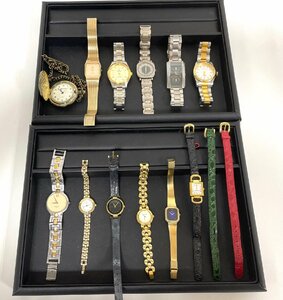 【L21913】　NB時計おまとめ　SEIKO　GIVENCHY　LANCEL　mila schon　懐中時計等　12点おまとめ　ジャンク品　不動品　中古品　傷汚れ有