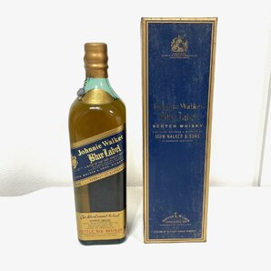 【L10801】 Johnnie Walker ジョニーウォーカー BLUE LABEL ブルーラベル 750ml 40% 箱付（箱に汚れ有） 未開封 経年保管品の画像1