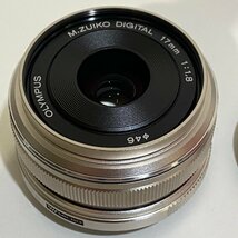【A21982】OLYMPUS オリンパス ミラーレス一眼カメラ E-P5 M.ZUIKO DIGITAL 17mm 1:1.8 通電確認済 付属品有 バッグ劣化有 ジャンク品_画像8