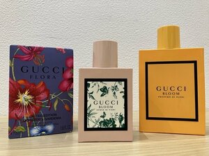 【I17886】☆現行品を格安スタート☆ GUCCI / FLORA フローラ ゴージャス ガーデニア・ BLOOM ブルーム 2種類　中古品 3点セット