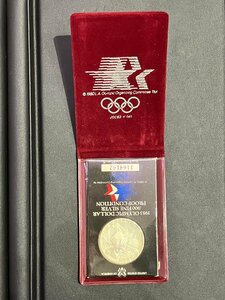 【D08570】1983年ロサンゼルスオリンピック記念メダル 1983 OLYMPIC DOLLAR 900FINE SILVER 中古品【現状品】