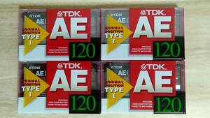 [m13115y k] free shipping * TDK AE120 4ps.@ cassette tape normal AE-120F