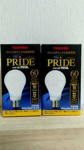 [M12928Y Z] 2 Toshiba Neo Ball Z Real Pride EFA15ED/10-PD Lunch Light Color E26 60 Ват тип Toshiba