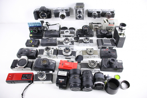 フィルムカメラ まとめ Canon EOS100QD AV-1minolta POLAROID 2000 G-Ⅲ QL demi RICOHFLEX model Ⅵ 二眼レフカメラ 005JGFJP18