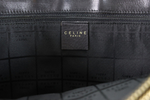 CELINE F-98/1 セリーヌ メタル ハンドル ゴールド ハンドバッグ ブラック系 レディース ファッション ブランド 010JLLJH20_画像7