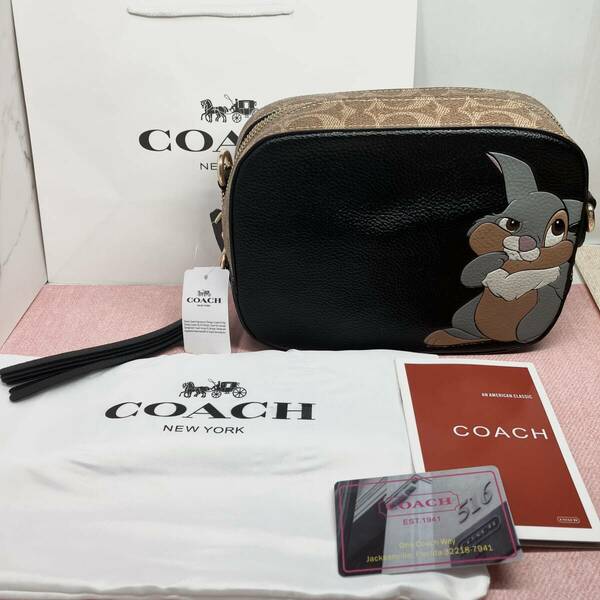 Disney × COACH コーチ とんすけ ブラック ショルダー バッグ ディズニーコラボ 鞄