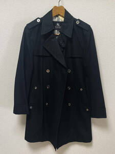 訳アリ★美品★BURBERRY BLACK LABEL/バーバリーブラックレーベル★直営店購入★トレンチコート/コート★黒/ブラック★M★メンズ/日本製