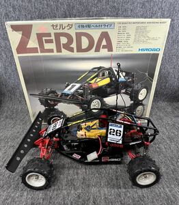 ヒロボー HIROBO 電動ラジコンバギー ZERDA ゼルダ 4独4駆ベルトドライブ 4WD 昭和レトロビンテージ当時物玩具 箱付き ジャンク