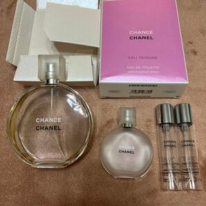 CHANEL CHANCE オータンドゥル150ml空瓶　　　　　　　　　　　　　　　　　　　ヘアミスト空瓶　　リフィル2本空瓶