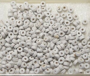  wood beads approximately 5x3mm flat circle sphere * white 100 piece 53-WH