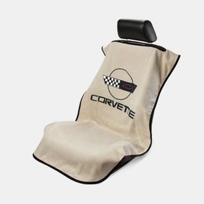 シボレー コルベット C3 C4 タオル地シートカバー ロゴ入 ＧＭオフィシャル 洗濯可 シ－ト保護 内装 保護 エアロ スポイラーの画像2