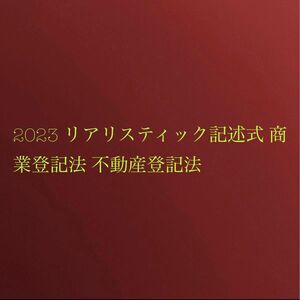 2023年 リアリスティック 司法書士 松本 記述全科目セット 講義集 辰巳法律研究所　