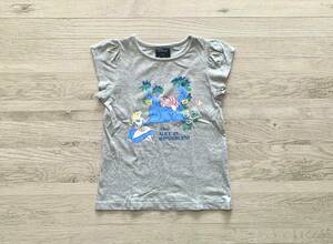 美品　GU　ジーユー　DISNEY ディズニー　不思議の国のアリス　Tシャツ　半袖カットソー　１１０サイズ　100