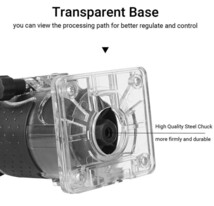 電動トリマー 木工用透明ベーストリミング溝切り木材の面取りや溝切り用 30000rpm高速回転 650-800Wビット15本付き 送料無料_画像7