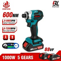 【新型BLモデル】新型インパクトドライバー 軽量 パワーアップ600n.m 7200RPM 18vマキタ173 互換 makita バッテリー 充電器セット 送料無料_画像1