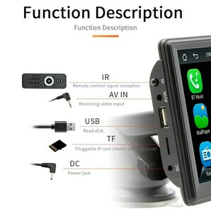 7インチ カーナビ ディスプレイ オーディオ wifi カープレイ Android iPhone バックカメラ Bluetooth 対応 ミラーリング タッチパネルの画像5