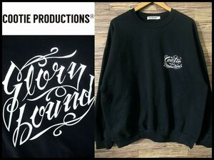 ◆ 希少 完売 COOTIE クーティー ショップ 別注 限定 Print Crewneck Sweat マジカルデザイン ロゴ プリント クルーネック スウェット 黒 L