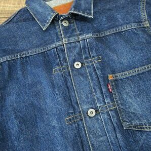 送無 希少 90s オールド LEVI'S リーバイス 94年製 日本製 BIGE 71506 1st ファースト 復刻 赤耳 セルビッチ デニム ジャケット Gジャン 40の画像4