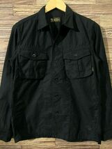 送無 美品 定価23,760円 RUDE GALLERY BLACK REBEL ルードギャラリー 19AW MILITARY SHIRT 長袖 オープンカラー ミリタリー シャツ 黒 S_画像2