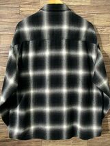 ◆ 美品 COOTIE クーティー 20AW Ombre Nel Check Zip Up Shirt オンブレチェック ネル ジップアップ シャツ ジャケット ネルシャツ 白黒 L_画像3