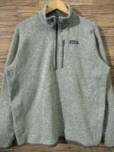 送料無料 XL Patagonia パタゴニア 15年製 25522 1/4ジップ ベター セーター ハーフジップ プルオーバー シャツ ストーンウォッシュグレー_画像3