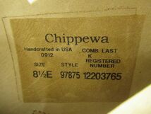 送無 USA製 黒タグ 新品デッド 純正ソール付 CHIPPEWA チペワ 97875 7インチモックトゥ エンジニア スエード レザー ブーツ サンド 26.5 ①_画像9