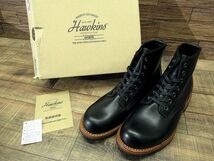 送無 新品 HAWKINS ホーキンス HL40111 6INCH DRESS BOOT 天然皮革 レザー 6インチ ドレス ブーツ グッドイヤーウェルト製法 BLACK 25.5 ①_画像2