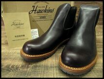 送無 新品未使用 HAWKINS ホーキンス HL40112 SIDE GORE DRESS BOOT 天然皮革 オイル レザー サイドゴア ドレス ブーツ DK.BROWN 25.5 ③_画像1