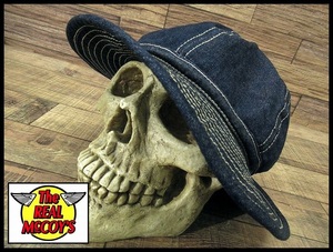 ◆ 美品 THE REAL McCOY'S リアルマッコイズ U.S.ARMY DENIM HAT 6パネル ミリタリー デニム ハット キャップ 帽子 インディゴ SIZE 7 1/2