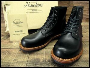 送無 新品 HAWKINS ホーキンス HL40111 6INCH DRESS BOOT 天然皮革 レザー 6インチ ドレス ブーツ グッドイヤーウェルト製法 BLACK 25.5 ①