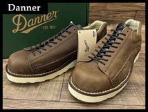 送無 新品 Danner ダナー D314110 ROCKFORD ロックフォード 本革 レザー ローカット ブーツ 短靴 シューズ ステッチダウン製法 茶 27.0 ②_画像1