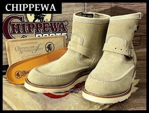  free postage USA made black tag new goods dead original sole attaching CHIPPEWA Chippewa 97875 7 -inch moktu engineer suede leather boots Sand 27.0 ②